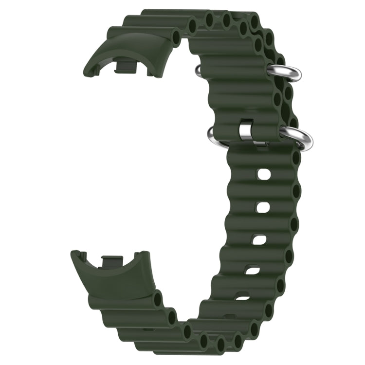 For Xiaomi Mi Band 8 Ocean Silicone Watch Band(Green)