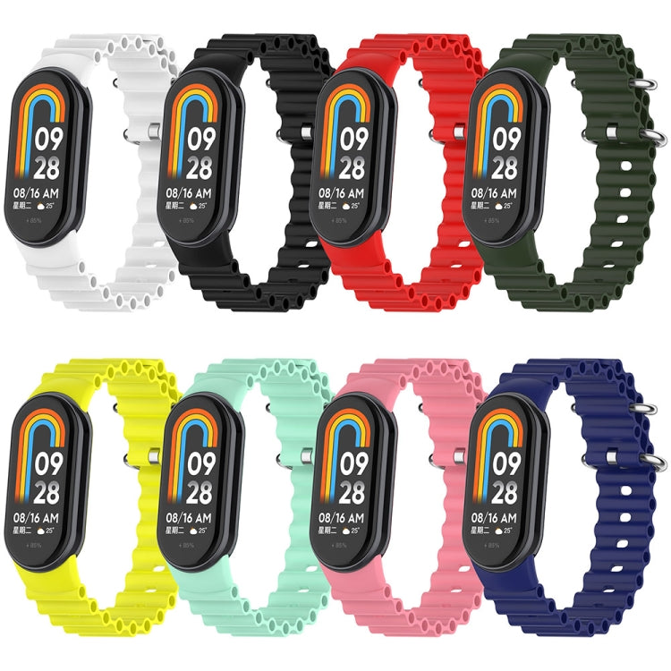 For Xiaomi Mi Band 8 Ocean Silicone Watch Band(Bright Yellow)