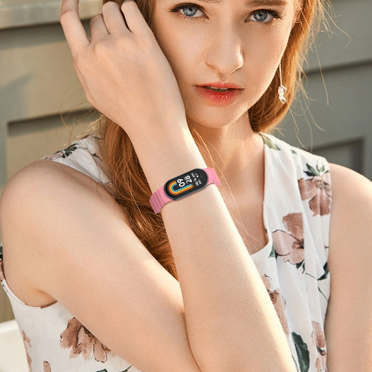For Xiaomi Mi Band 8 Ocean Silicone Watch Band(Bright Yellow)