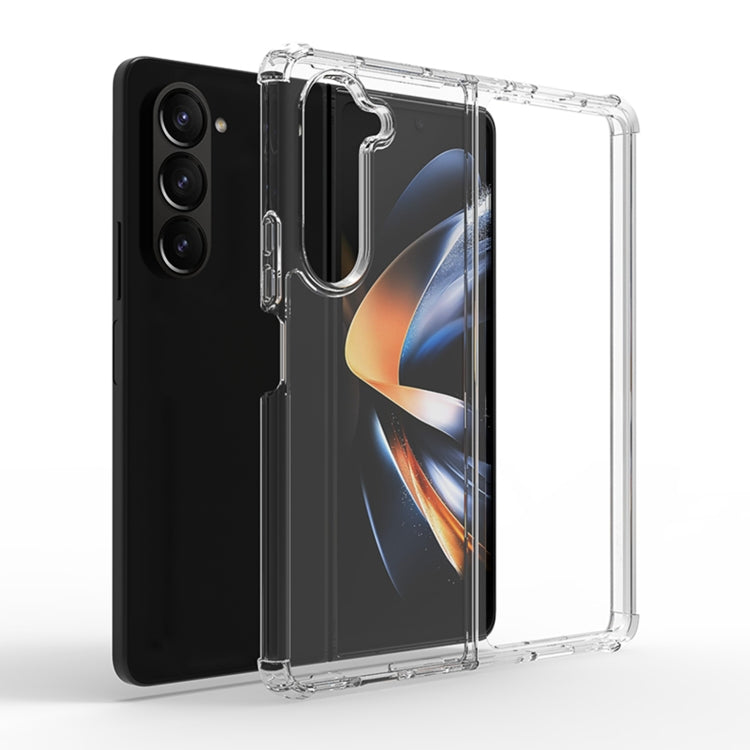 For Samsung Galaxy Z Fold5 Transparent PC + TPU Shockproof Phone Case
