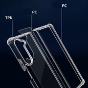 For Samsung Galaxy Z Fold5 Transparent PC + TPU Shockproof Phone Case
