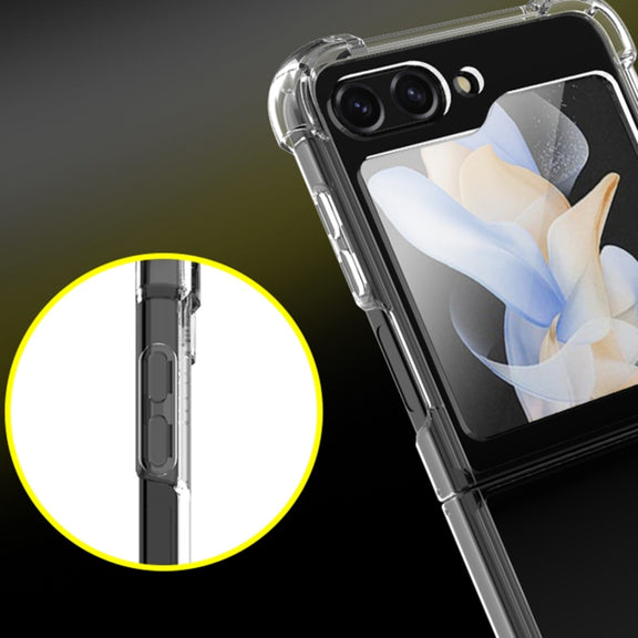 For Samsung Galaxy Z Flip5 Transparent PC + TPU Shockproof Phone Case