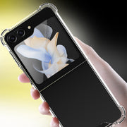 For Samsung Galaxy Z Flip5 Transparent PC + TPU Shockproof Phone Case