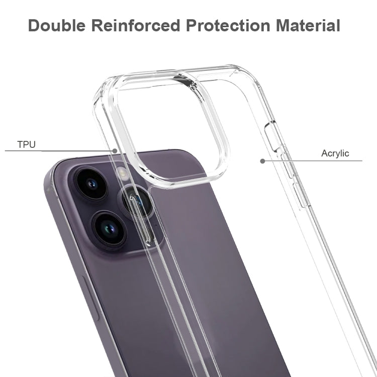 For iPhone 15 Pro Max Scratchproof Acrylic TPU Phone Case(Black)