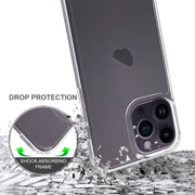 For iPhone 15 Pro Max Scratchproof Acrylic TPU Phone Case(Black)