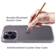For iPhone 15 Pro Max Scratchproof Acrylic TPU Phone Case(Black)