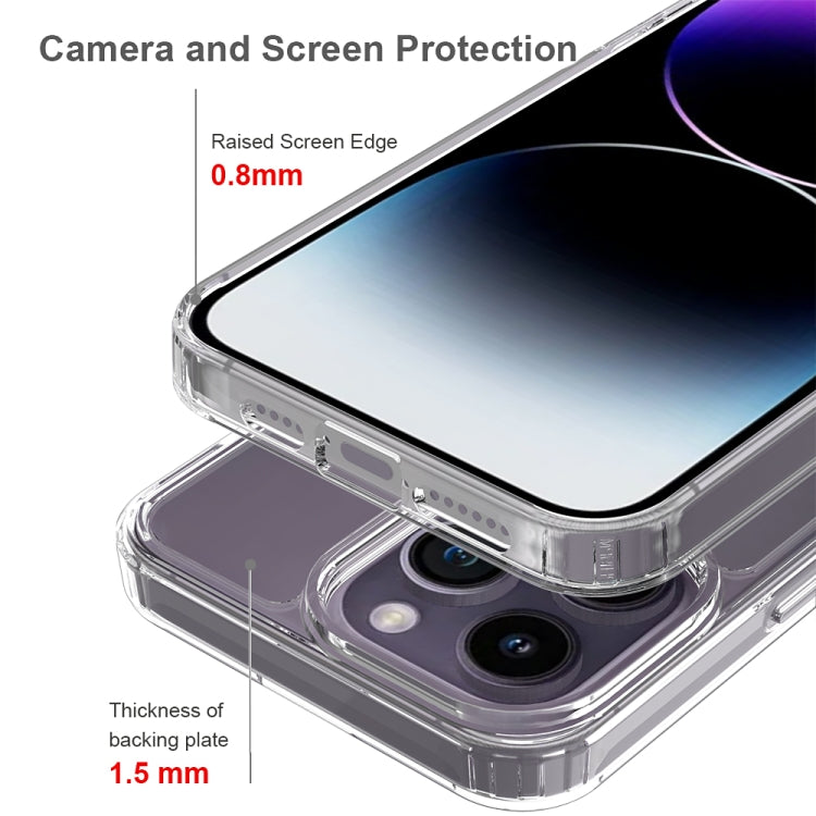 For iPhone 15 Pro Max Scratchproof Acrylic TPU Phone Case(Black)