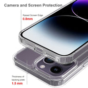 For iPhone 15 Pro Max Scratchproof Acrylic TPU Phone Case(Black)