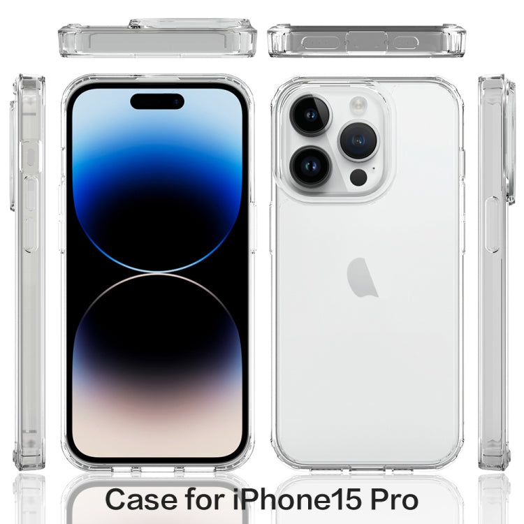 For iPhone 15 Pro Scratchproof Acrylic TPU Phone Case(Transparent)