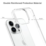 For iPhone 15 Pro Scratchproof Acrylic TPU Phone Case(Transparent)
