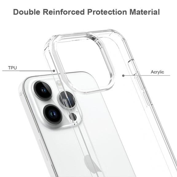 For iPhone 15 Pro Scratchproof Acrylic TPU Phone Case(Transparent)