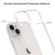 For iPhone 15 Plus Scratchproof Acrylic TPU Phone Case(Black)