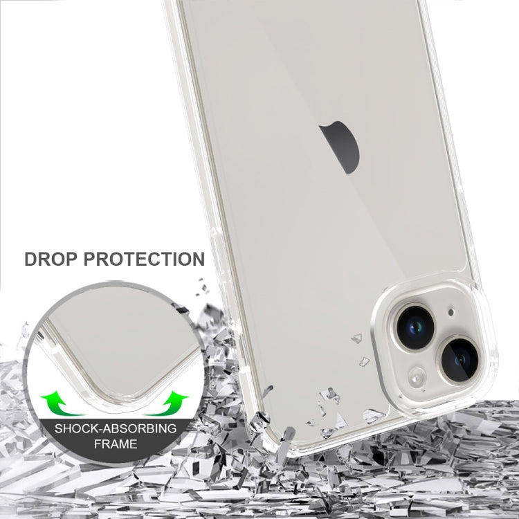 For iPhone 15 Plus Scratchproof Acrylic TPU Phone Case(Black)