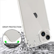 For iPhone 15 Plus Scratchproof Acrylic TPU Phone Case(Black)