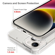 For iPhone 15 Plus Scratchproof Acrylic TPU Phone Case(Black)