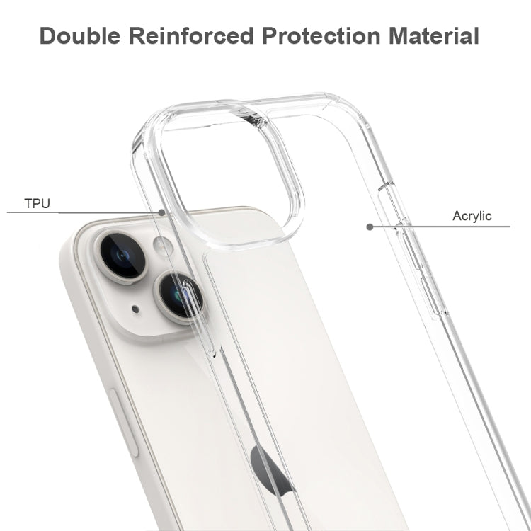 For iPhone 15 Scratchproof Acrylic TPU Phone Case(Black)