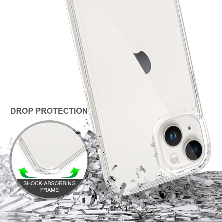 For iPhone 15 Scratchproof Acrylic TPU Phone Case(Black)