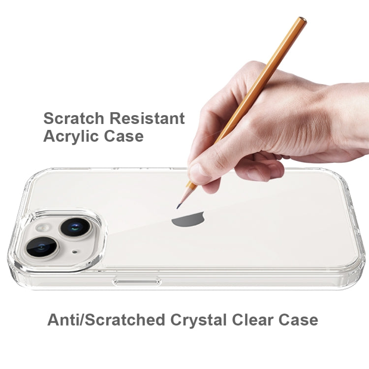 For iPhone 15 Scratchproof Acrylic TPU Phone Case(Black)