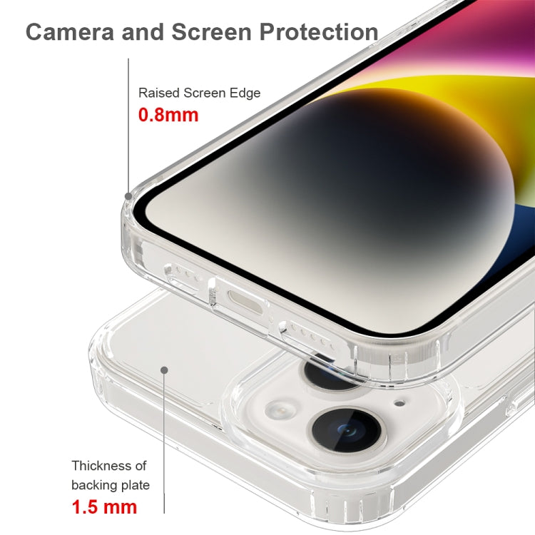 For iPhone 15 Scratchproof Acrylic TPU Phone Case(Black)