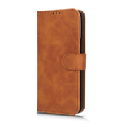 For Motorola Edge 40 Skin Feel Magnetic Flip Leather Phone Case(Brown)