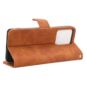 For Motorola Edge 40 Skin Feel Magnetic Flip Leather Phone Case(Brown)