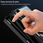 For Samsung Galaxy Z Fold4 GKK Integrated Fold Hinge Leather Phone Case with Holder(Green)