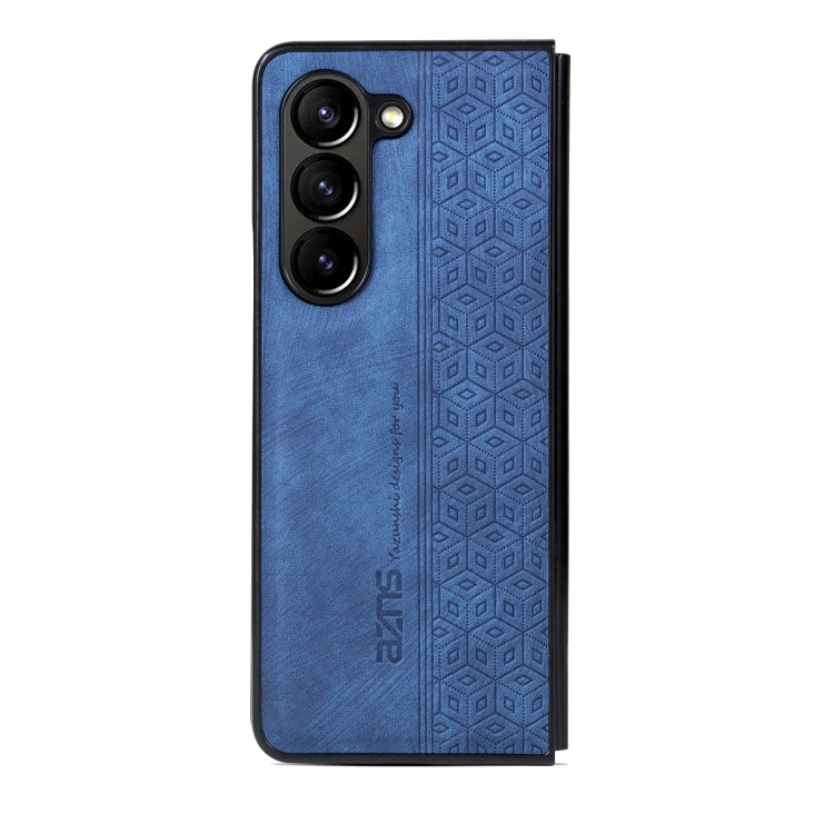 For Samsung Galaxy Z Fold5 AZNS 3D Embossed Skin Feel Phone Case(Blue)