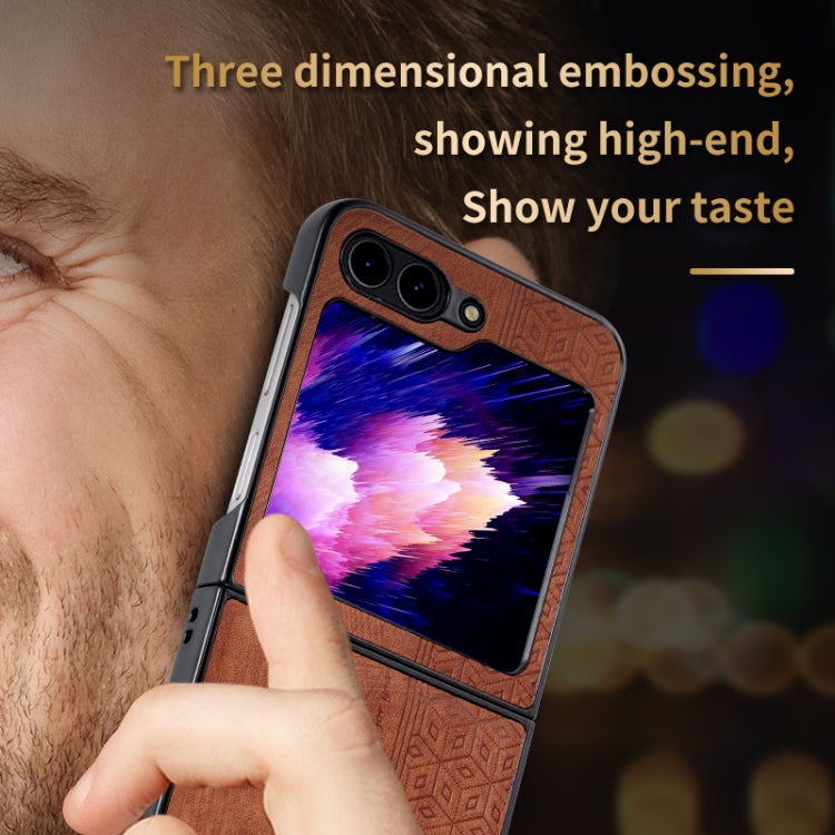 For Samsung Galaxy Z Fold5 AZNS 3D Embossed Skin Feel Phone Case(Blue)