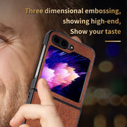 For Samsung Galaxy Z Fold5 AZNS 3D Embossed Skin Feel Phone Case(Purple)