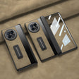 For vivo X Fold2 GKK Integrated Frosted Fold Hinge Leather Phone Case with Holder(Brown) - free shipping - PMC TechLife - Order now!