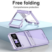 For Samsung Galaxy Z Flip4 5G Electroplating Phantom Series PC Folding Case with Hinge(Purple)