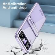 For Samsung Galaxy Z Flip4 5G Electroplating Phantom Series PC Folding Case with Hinge(Purple)