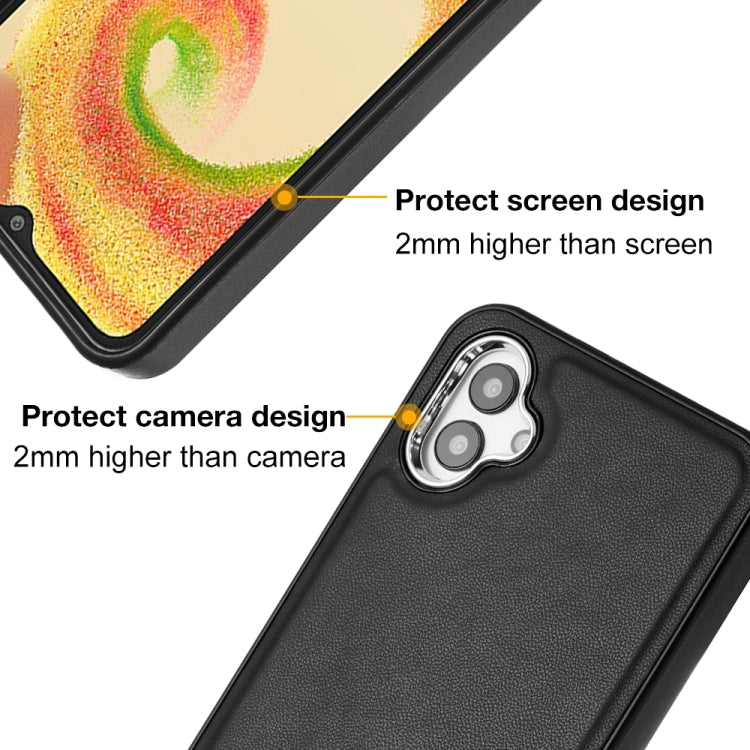 For Samsung Galaxy A04E / F04 / M04 Leather Texture Full Coverage Phone Case(Black)