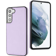 For Samsung Galaxy S22+ 5G Leather Texture Full Coverage Phone Case(Purple)