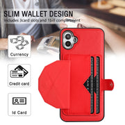 For Samsung Galaxy A04E / F04 / M04 Shockproof Leather Phone Case with Card Holder(Red)