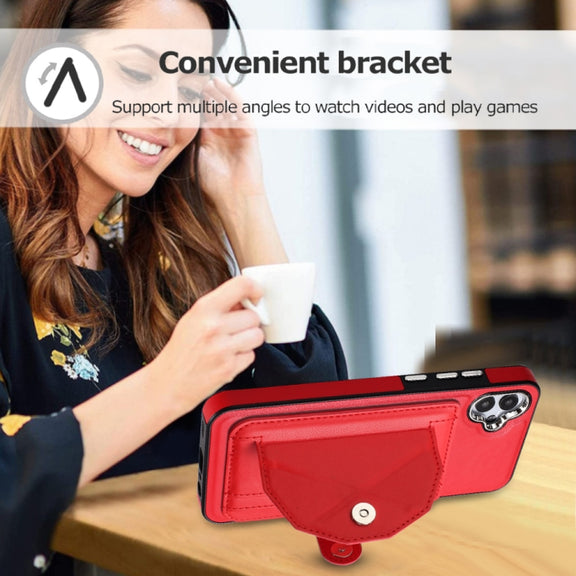 For Samsung Galaxy A04E / F04 / M04 Shockproof Leather Phone Case with Card Holder(Red)