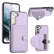 For Samsung Galaxy S22 5G Shockproof Leather Phone Case with Card Holder(Purple) - free shipping - PMC TechLife - Order now!