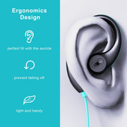 Mucro R12 Wired Stereo Over-Ear Sports Earphone, Length: 1.2m(Blue)