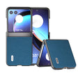 For Motorola Razr 40 Ultra ABEEL Genuine Leather Litchi Texture Phone Case(Blue) - free shipping - PMC TechLife - Order now!