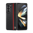 For Samsung Galaxy Z Fold5 LC.IMEEKE Carbon Fiber PU + TPU Horizontal Flip Leather Phone Case(Vertical Black) - free shipping - PMC TechLife - Order now!