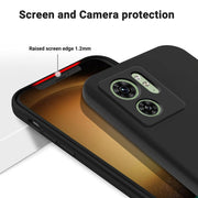 For Motorola Edge 40 5G Pure Color Liquid Silicone Shockproof Phone Case(Black)
