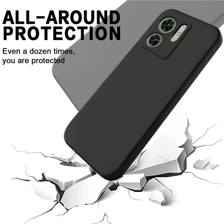 For Motorola Edge 40 5G Pure Color Liquid Silicone Shockproof Phone Case(Black)