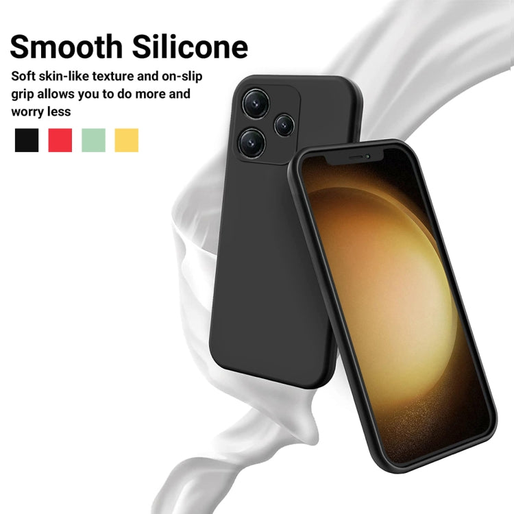 For Xiaomi Redmi 12 5G / Note 12R Pure Color Liquid Silicone Shockproof Phone Case(Black)