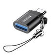 Yesido GS06 Type-C to USB 3.0 OTG Mini Connector Adapter with Keychain(Black) - Converter & Adapter by Yesido | Online Shopping South Africa | PMC TechLife | Buy Now Pay Later Mobicred