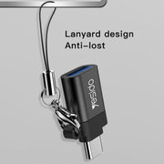 Yesido GS06 Type-C to USB 3.0 OTG Mini Connector Adapter with Keychain(Black)