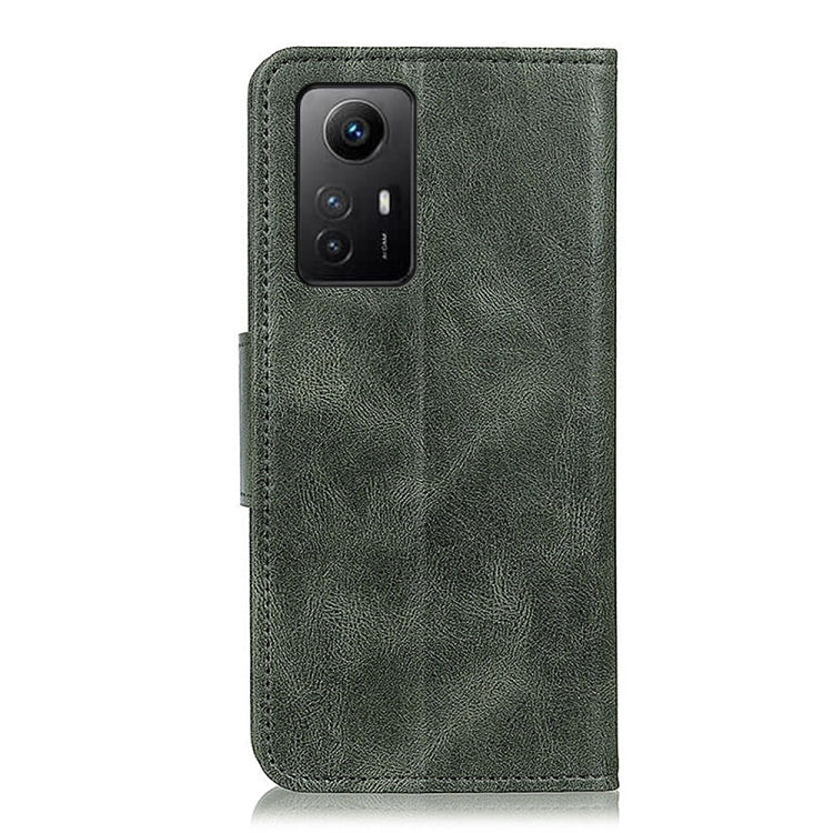For Xiaomi Redmi Note 12S 4G Mirren Crazy Horse Texture Horizontal Flip Leather Phone Case with Holder & Card Slots & Wallet(Dark Green)