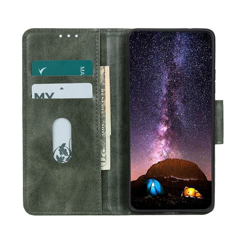 For Xiaomi Redmi Note 12S 4G Mirren Crazy Horse Texture Horizontal Flip Leather Phone Case with Holder & Card Slots & Wallet(Dark Green)