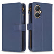 For vivo Y27 4G 9 Card Slots Zipper Wallet Leather Flip Phone Case(Blue) - vivo Cases by PMC TechLife | Online Shopping South Africa | PMC TechLife | Buy Now Pay Later Mobicred