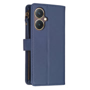 For vivo Y27 4G 9 Card Slots Zipper Wallet Leather Flip Phone Case(Blue)