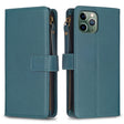 For iPhone 11 Pro Max 9 Card Slots Zipper Wallet Leather Flip Phone Case(Green) - free shipping - PMC TechLife - Order now!
